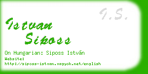istvan siposs business card