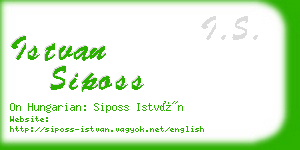 istvan siposs business card